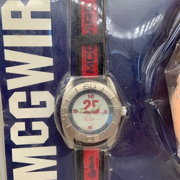 Vintage SEALED Cardinals Mark Mcgwire Bean Bag & Watch Collectibles - Picture 3 of 12